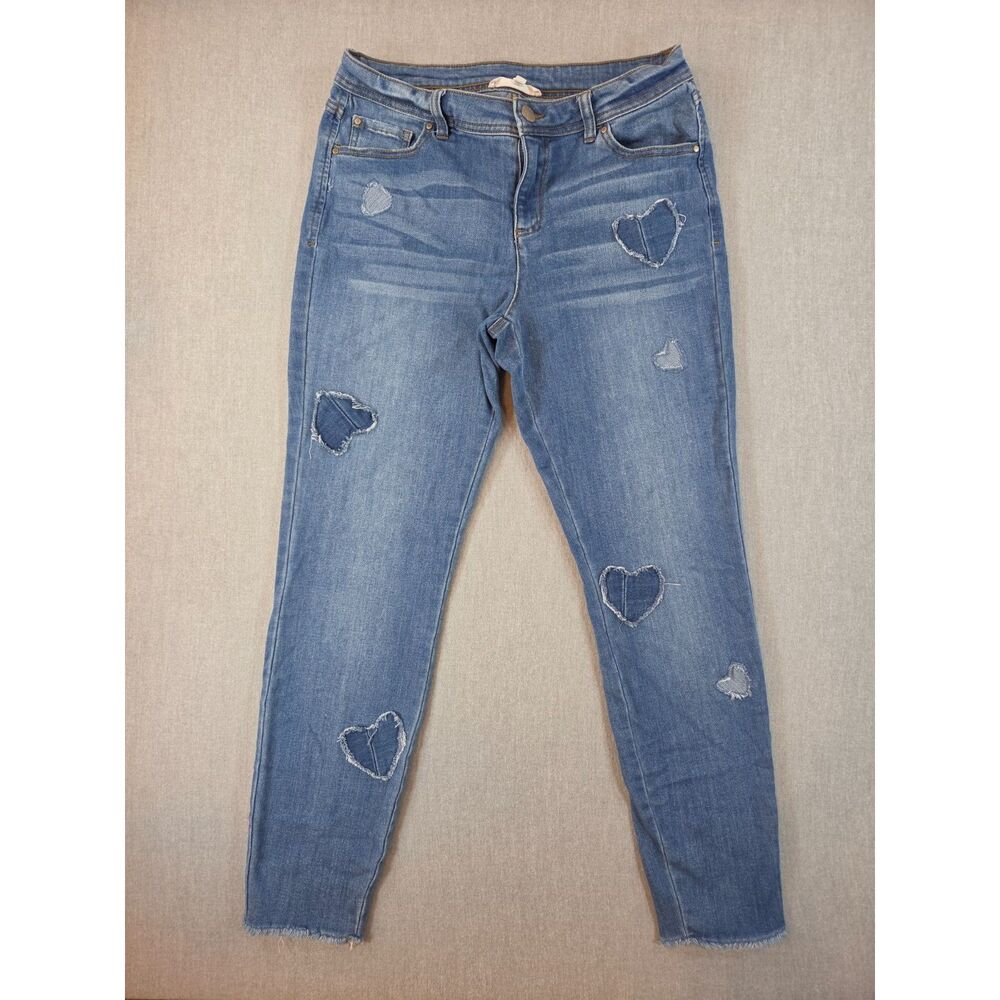 Workshop Republic Clothing Women’s Size 10 Heart Distressed Skinny Jeans
